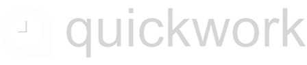 quickwork logo in black and white